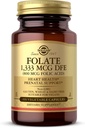 Solgar Folat 1,333 mikrog Dietary Folate Ekvivalent (800 mg folsyre), 100 Grønnsaker Kapsler - hjertehelse, sunne nervesystem, prenatal støtte - ikke-GMO, Vegan, Glutenfri - 100 Services