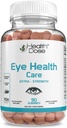 Helse Dose Eye Health Care vitaminer med lutein Zeaxanthin støtte Øye Strain, tørre øyne og visuel ytelse Apple & Orange Flavor 90 Gummies.