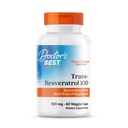 Doktorens beste Trans-Resveratrol 100, Resveratrol med rødvin polyfenol (ResVinol), Ikke-GMO, Glutenfri, Soya Gratis, Vegansk 60 Vegetar Caps