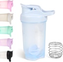 D.Y.A 16oz Shaker Flaske,Leak Proof Sports Shaker Cups for Protein Shakers,Shaker Flaske for pre trening og reise til å gå,BPA Gratis & Easy Clean Protein Shaker Flaske,Blue