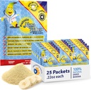 Ernæringsdesign, Prebiotic Nana Flakes med Inulin, 100% ren bananflasker, høy protein og prebiotiske fiber, digestiv velvære, for voksne og barn 4+ (25 enkeltserve pakker)