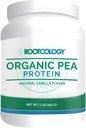 Rootcology ved Dr. Izabella Wentz | Organic Pea Protein | USDA-sertifisert organiske eraprotein med 20g Planteprotein per servering | Naturlig vanilla flavor | 454g / 15 Serveringer