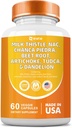 Melk Thistle 3000mg NAC Chanca Piedra 2000mg Beet Root 2000mg Artichoke 2000mg Tudca Dandelion Root 1000mg med sink yarrow Turmeric Repair Supplement Plus Chicory,Mineral Supplement 60 greve