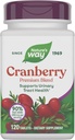 Naturens måte Cranberry Premium blanding, støtter urinbåndstrakt helse *, med vitamin C, for menn og kvinner, ingen gluten, 120 tabletter (pakke May Vary)