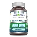 Amazing Formler Hyaluronsyre 100 Mg Supplement | Kapsler | Ikke-GMO | Glutenfri | laget i USA (1 Pack | 120 Count)