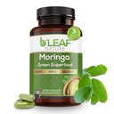 B'LEAF NATURE Organic Moringa Capsules 1000mg, 180mg – Moringa Capsules med organisk Olefeira pulver for immunstøtte, energi og balanse – Vegansk, ikke-GMO kosttilskudd for daglig velvære