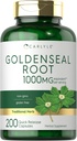 Carlyle Goldenseal Root Capsules 1000 mg | 200 greve | Tradisjonell urt Supplement | Ikke-GMO, Glutenfri
