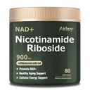Airboy Liposomal Nikotinamid Riboside 900 mg, NAD Supplement med Resveratrol & Quercetin, tredjeparts testet, anti-aldring, energi, fokus-80 greve