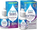 TheraTears tørr øyeterapi Øyedråper for tørre øyne, 1,0 fl Oz og ekstra tørr øye terapi smøremiddel øyedråper for tørre øyne, 0,5 oz flaske, 2 greve (pakke av 1)