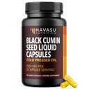 Kaldpresset Black Seed Oil Capsules - 1500mg Svart Cumin Supplement for immunfunksjon, Digestiv støtte og total helse - Hår & hud Superfood - Nigella Sativa - 1 måneds forsyning, uslavored