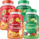 Superfood 180 Frukt og 180 Veggie Capsules - Hele maten Natural Superfoods - Behold energinivåene, med Aloe Vera - soya gratis (90 Count)
