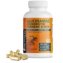 Bronson Glukosamine Chondroitin Turmeric & MSM Advanced Joint & Cartilage Formula, støtter Sunn Joints, Mobility & Cartilage - Ikke-GMO, 60 Kapsler