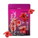 PowderVitamin Electrolytes Powder Plus (100 serveringer) Black Tea Hibiscus Electrolyte pulver keto, sukkerfri, rosa Himalayan salt, 1000 mg Kalium,120 mg kalsium,120 mg magnesium, Hydration pulver