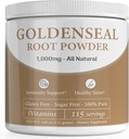 Golden Seal Powder - Golden Seal pulver for Sinus - Goldenseal - Echinacea Goldenseal - Golden Seal Root - Golden Seal Root Powder Organic - 1000 mg per servering - 115 Serveringer