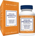Vitamin Shoppe Probiotic forsinket release 30 milliarder - med 10 probiotiske strains for å støtte Digestive, Immun & Vaginal Helse eller Yeast Imbalance - hyllestabil (30 Veggie Caps)