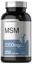 Horbäach MSM Supplement Kapsler | 2000mg | 250 greve | Ikke-GMO og glutenfri formel | Metylsulfonylmetan