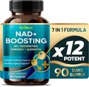 GriMed NAD + Økning 16 550mg- x12 Strøm med NR + Resveratrol Turmeric + Quercetin - Cellular Energi, Cellular Repair, Sunn aldring - USA laget og testet (90 greve av 1))