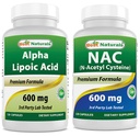 Beste Naturals Alpha Lipoic Acid 600 mg & NAC 600 mg