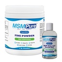 KALA Helse MSMPURE MSM Fine pulver 1lb og MSM Gel med organisk Aloe 8oz Bundle