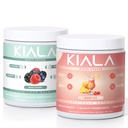 Kiala Ernæring Super Greens, Organisk Grønn pulver, Spirulina & Klorella Superfood pulver, Sukker & Glutenfri Vegan, Spectra Blande, Blandet Berry & Miami Vice, 2 Pack