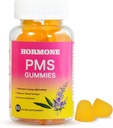 PMS Gummies for kvinner hormonbalanse,60 greve PMS støtte Supplement Gummier for relief Menstruell Cramp & Bloating, Vegansk PMS Relief Gummies med Chasteberry,Vitamin B6