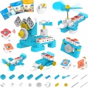 WhalesBot A1 Koding Leketøy for barn, Building Block Robot, Moro Stem Leketøy med magnetisk kontroller og sensorblokker, skjermfri coding med 3 guidebøker for barn 3-6