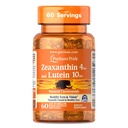 Puritan Pride Zeaxanthin 4mg med LutigoldTM Lutein 10mg karotenoider, kosttilskudd for sunne øyne og visjon, 60 Easy-to-Swallow Rapid Release Softgels