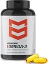 MTN OPS Omega 3 Fish Oil Supplement, 1000 mg fettsyre Softgels for sunn hjerte, ledd og bein helse, 30 serveringer