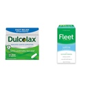 Dulcolax rask relief Medisinert Laxative Suppositorier Rask relief, rektal bruk bare, Bisakodyl, 10 mg & Fleet Laxativt Saline Enema for voksen dyspepsi, 4,5 fl oz, 4 flasker