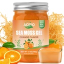 ACEYO (12 OZ) Sea Moss Gel Organic Raw Vegansk Orange Flavored Irish Seamoss 102 Vitaminer og Mineraler Wild Harvested Ikke-GMO Immun Defense Booster Thyroid Digestiv støtte