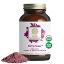 PURE SYNERGY Berry Power | Organic Berry og fruktpulver | Antioksidant Supplement med organisk Acai, Camu Camu, og Wild Blueberry | for sunn aldring, immun og hudstøtte (5,3 oz pulver)