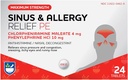 Ritthjelp Sinus & Allergi relief PE-tabletter, maksimal styrke- 24 greve | Antihistamin og nasal dekongestant | 4 timers allergi medisinering | Allergi og kongesjon relief