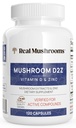 Ekte Mushrooms Sink og vitamin D2 kapsler - med organisk Chaga og Reishi Mushroom ekstrakter - Vitaminer for total velvære støtte - Vegan, ikke-GMO, Glutenfri - 120 Count Mushroom Supplement