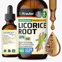 BIO KRAUTER Licorise Root Tinktur - Licorise Root Extract for Digestive Support - Alkohol og sukker gratis - Vegansk Drops 2 Fl.Oz.