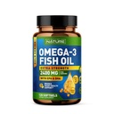 Bygget av Nature Omega 3 Fish Oil Mykt Gels - 2400 mg Fish Oil, 1440 mg Omega 3, 864 mg EPA, 576 mg DHA - Extra styrke Hjerne og hjerte Helse Support Supplement - 120 Softgels