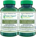 Grønne organiske kosttilskudd Butterbur, Feberfew, Analgesisk, Smertestillende, & hodepine Suppressor, 90 VCaps, høy absorberbar, ikke-GMO, Glutenfri (Pack of 2)