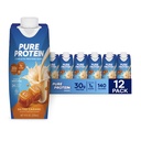 Rent protein saltet karamellshake, klar til å drikke og keto-vennlig, vitaminer A, C, D og E Plus sink for å støtte immunhelse, 11 Oz, 12 greve