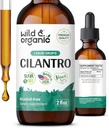 Wild & Organic Cilantro drops - Detox Cleanse med flytende Cilantro Supplement - Coriander Leaf ekstrakt Tinktur - Vegan, sukker og alkohol-fri - 2 fl oz