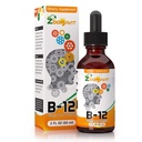 Vitamin B-kompleks flytende dråper med rask absorpsjon - Super B flytende kompleks vitaminer B2, B3, B5, B6 & B12 - Naturlig energiøkning, mental fokus og sunn immunsystem