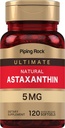 Piping Rock Astaxanthin Supplement 5 mg | 120 Softgel Kapsler | fra Hematococcus Pluvialis Algae Extract | Ikke-GMO, Glutenfri