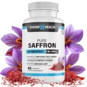 Pure Saffron Extract Kapsler, 88,5 mg, 60 Veggie Kapsler for Mood Enhancement, og energi støtte