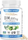 Supplement 200 mg østrogenbalanse for kvinner og menn Hormonal Acne, Hormon Balance, Menopause & Antioksidant støtte | Ren etikett prosjektet sertifisert, Vegan & Soja gratis diindolmetan | 60 Ct.
