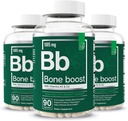 Essentielle elementer Bone Boost Helse Supplement - Bone støtte og kalsium Supplement med vitamin D 3, K2, Cissus Quadrangularis for bein styrke - 270 kapsler (90 dagers forsyning) (3-pakke)