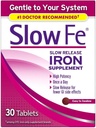 Slow Fe Slow Release Iron Supplement - 30 tabletter, pakke med 4