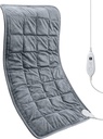 Vektet oppvarmingspad 17''x 33" XXXL elektrisk oppvarmingspad for ryggsmerter Relief, 5LBS med 6 varmeinnstillinger 2H Auto-off varmepad for skulder armer Kramper vaskbar