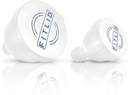 Små & store 2-Pack bærbar protein Supplement Funnels, flott for pre-Workout, BCAA og protein pulver. Easy & Mess Free Container for trening, reise, to-go, Fitness, WOD. (Hvit og blå)