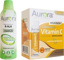 Aurora Nutrascience Mega-Liposomal R-ALA med CoQ10 & L-Carnitin Complex & Mega Liposomal vitamin C, 3000 mg Bundle