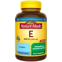 Naturlaget vitamin E 180 mg (400 IE) dl-alfa, kosttilskudd for antioksidant støtte, 300 Softgels, 300 dagers forsyning