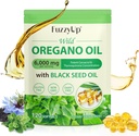 Oregano oljekapsler, 2 i 1 6000 mg olje av Oregano med svart frøolje 200 mg, olje av Oregano softgels 120 greve, organisk oregano oljekapsler, immunstøtte, ikke-GMO, Dairy-Free, Glutenfri