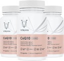 Vitruvin Ubiquinol COQ10 – Coenzym Q10 Ultraabsorberbar, co q 10 Antioksidant Supplement for vaskulær og hjerte helse, sunn hud og hår, sunn aldring